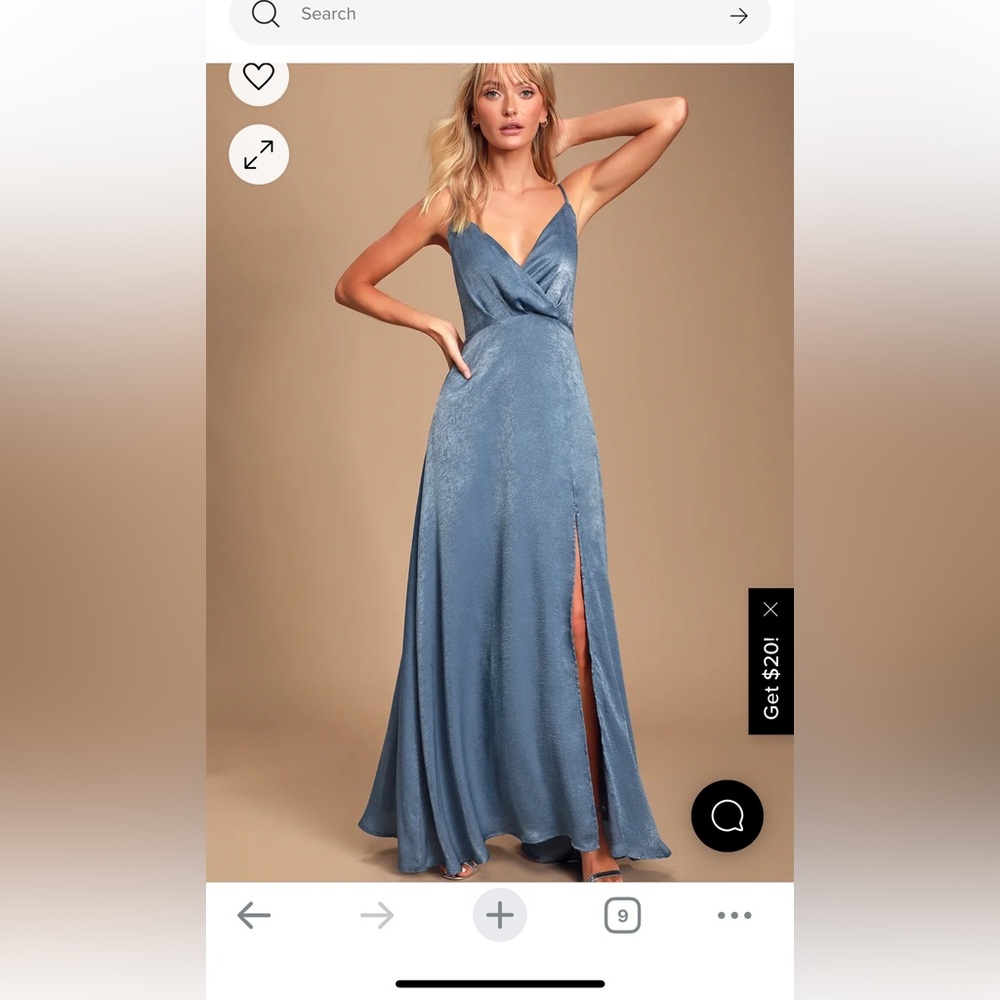 Lulu’s Slate Blue Maxi Dress